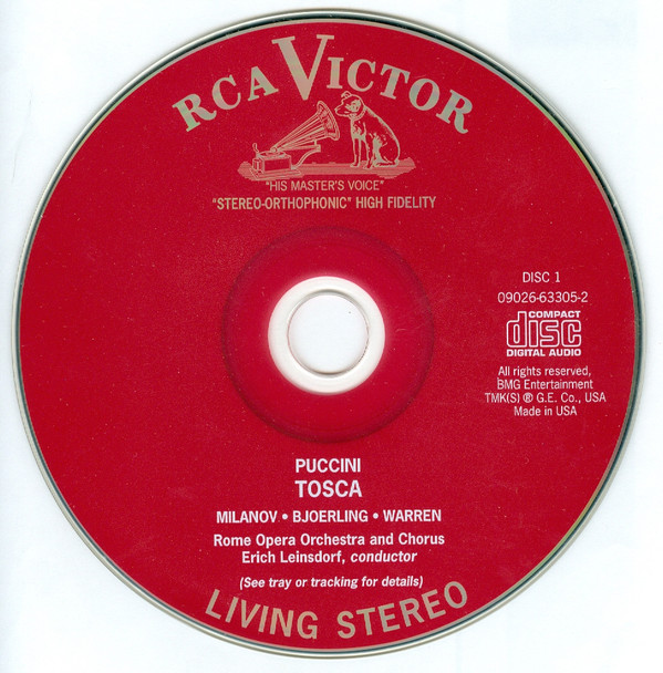 Giacomo Puccini - Zinka Milanov, Jussi Björling, Leonard Warren, Orchestra Del Teatro Dell'Opera Di Roma And Coro Del Teatro Dell'Opera Di Roma, Erich Leinsdorf-2