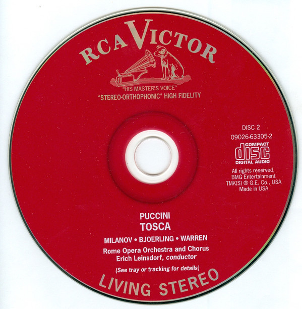 Giacomo Puccini - Zinka Milanov, Jussi Björling, Leonard Warren, Orchestra Del Teatro Dell'Opera Di Roma And Coro Del Teatro Dell'Opera Di Roma, Erich Leinsdorf-3