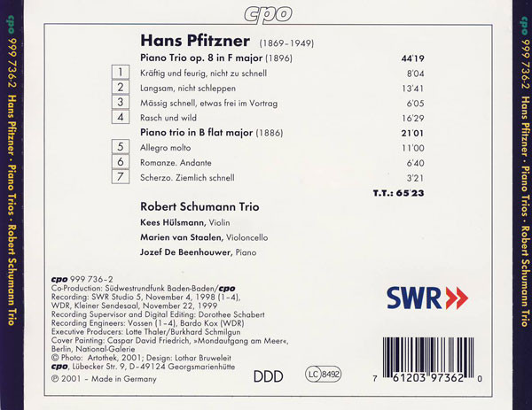Hans Pfitzner - Robert Schumann Trio-1