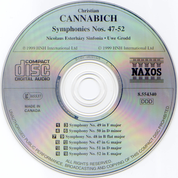 Christian Cannabich - Nicolaus Esterházy Sinfonia, Uwe Grodd-2