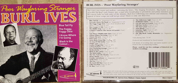 Burl Ives – Poor Wayfaring Stranger (CD) (Near Mint (NM or M-)) Burl Ives – Poor Wayfaring Stranger (CD) (Near Mint (NM or M-))