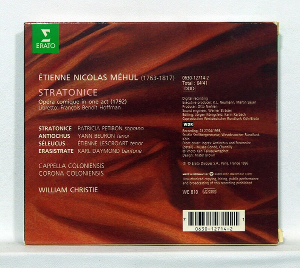 Étienne-Nicolas Méhul - Patricia Petibon • Yann Beuron • Etienne Lescroart • Karl Morgan Daymond • Cappella Coloniensis • Corona Coloniensis • William Christie-1