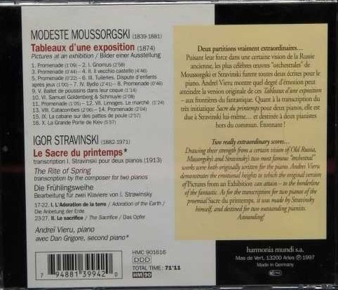 Modest Mussorgsky, Igor Stravinsky - Andrei Vieru • Dan Grigore-1