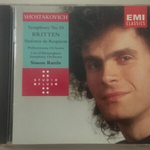Dmitri Shostakovich / Benjamin Britten, Philharmonia Orchestra, City Of Birmingham Symphony Orchestra, Sir Simon Rattle – Symphony No. 10 / Sinfonia Da Requeim (CD) (Mint (M))