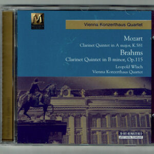 Wolfgang Amadeus Mozart / Johannes Brahms, Leopold Wlach, Wiener Konzerthausquartett – Clarinet Quintet In A Major, K.581 / Clarinet Quintet In B Minor, Op. 115 (CD) (Mint (M)) Wolfgang Amadeus Mozart / Johannes Brahms, Leopold Wlach, Wiener Konzerthausquartett – Clarinet Quintet In A Major, K.581 / Clarinet Quintet In B Minor, Op. 115 (CD) (Mint (M))