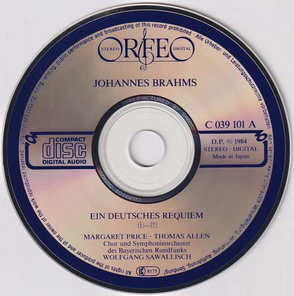 Johannes Brahms - Margaret Price ∙ Thomas Allen ∙ Chor Des Bayerischen Rundfunks, Symphonie-Orchester Des Bayerischen Rundfunks ∙ Wolfgang Sawallisch-2