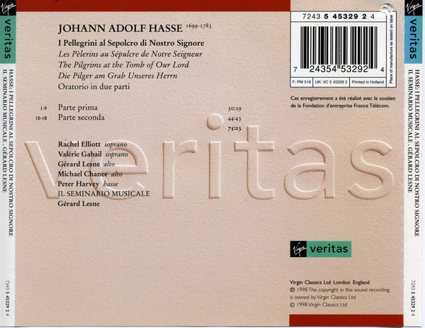 Johann Adolf Hasse - Rachel Elliott, Valérie Gabail, Gérard Lesne, Michael Chance, Peter Harvey, Il Seminario Musicale, Gérard Lesne-2