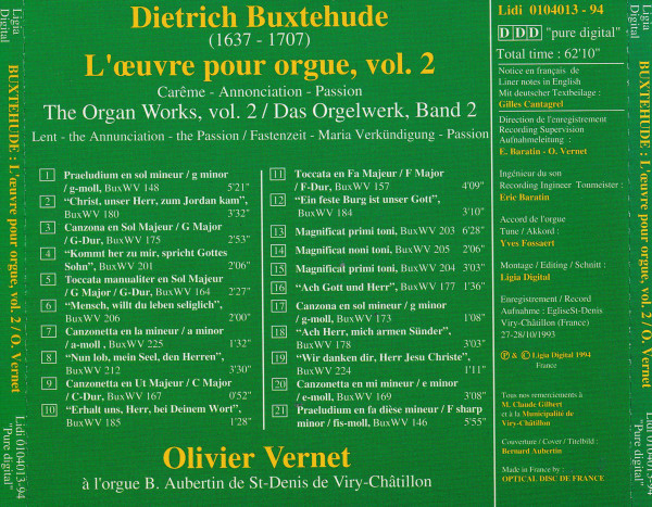 Dieterich Buxtehude, Olivier Vernet-1