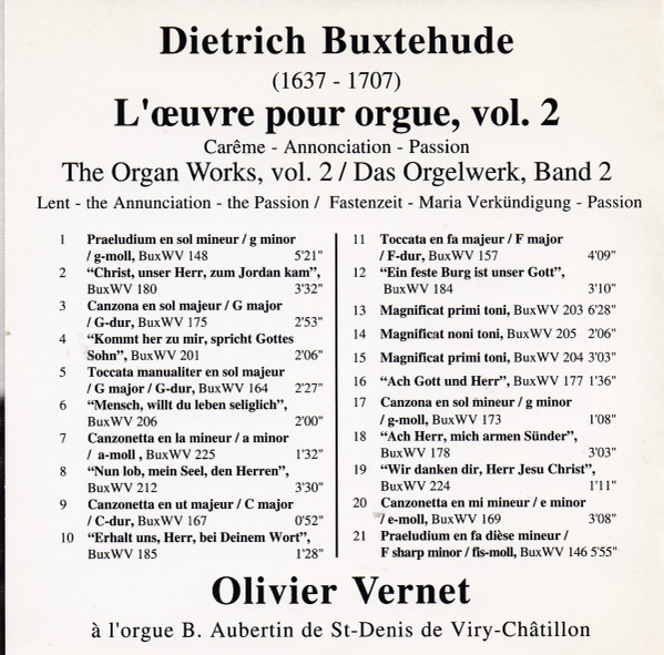 Dieterich Buxtehude, Olivier Vernet-4