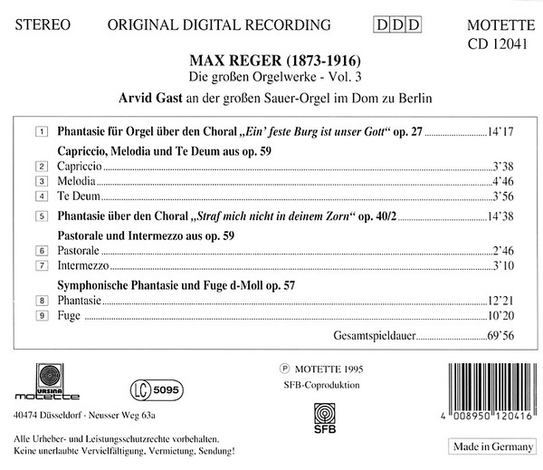 Max Reger, Arvid Gast-1