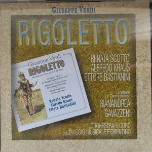 Giuseppe Verdi, Alfredo Kraus ○ Renata Scotto ○ Ettore Bastianini ○ Direttore E Concertatore Gianandrea Gavazzeni ○ Orchestra Del Maggio Musicale Fiorentino E Coro Del Maggio Musicale Fiorentino – I Miti Dell’ Opera Lirica – Rigoletto (2xCD) (Mint (M)) Giuseppe Verdi, Alfredo Kraus ○ Renata Scotto ○ Ettore Bastianini ○ Direttore E Concertatore Gianandrea Gavazzeni ○ Orchestra Del Maggio Musicale Fiorentino E Coro Del Maggio Musicale Fiorentino – I Miti Dell’ Opera Lirica – Rigoletto (2xCD) (Mint (M))