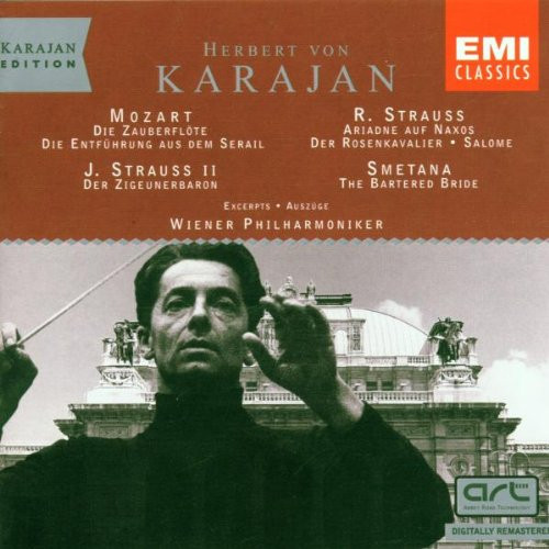 Herbert von Karajan – Wolfgang Amadeus Mozart • Richard Strauss • Johann Strauss Jr. • Bedřich Smetana / Wiener Philharmoniker – Die Zauberflöte · Die Entführung Aus Dem Serail / Ariadne Auf Naxos / Der Rosenkavalier · Salome / Der Zigeunerbaron / The Bartered Bride / Excerpts · Auszüge (CD) (Mint (M)) Herbert von Karajan – Wolfgang Amadeus Mozart • Richard Strauss • Johann Strauss Jr. • Bedřich Smetana / Wiener Philharmoniker – Die Zauberflöte · Die Entführung Aus Dem Serail / Ariadne Auf Naxos / Der Rosenkavalier · Salome / Der Zigeunerbaron / The Bartered Bride / Excerpts · Auszüge (CD) (Mint (M))