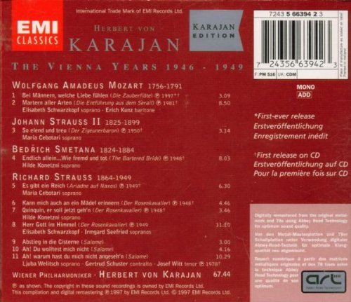 Herbert von Karajan – Wolfgang Amadeus Mozart • Richard Strauss • Johann Strauss Jr. • Bedřich Smetana / Wiener Philharmoniker-1