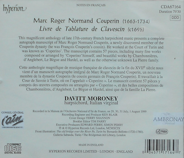 Marc-Roger Normand (Couperin de Turin), Davitt Moroney-1