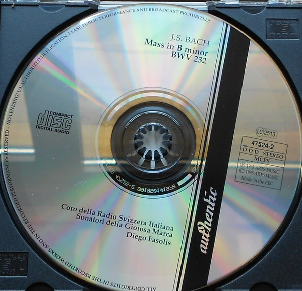 Johann Sebastian Bach, Roberta Invernizzi, Lynne Dawson, Gloria Banditelli, Christoph Prégardien, Klaus Mertens, Coro Della Radio Televisione Della Svizzera Italiana, Sonatori De La Gioiosa Marca, Diego Fasolis-3