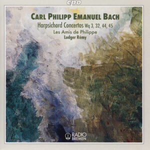 Carl Philipp Emanuel Bach – Les Amis De Philippe, Ludger Rémy – Harpsichord Concertos Wq 3, 32, 44, 45 (CD) (Mint (M))