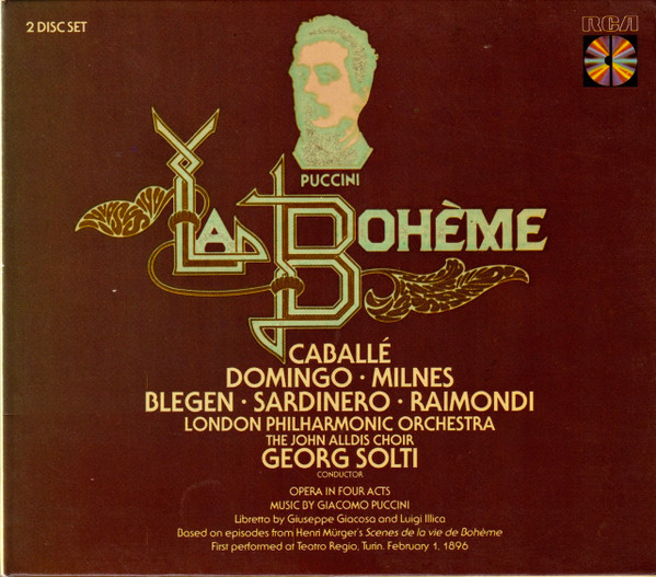 Giacomo Puccini, Montserrat Caballé, Placido Domingo, Sherrill Milnes, Judith Blegen, Vicente Sardinero, Ruggero Raimondi, London Philharmonic Orchestra, John Alldis Choir, Georg Solti – La Bohème (2xCD) (Mint (M)) Giacomo Puccini, Montserrat Caballé, Placido Domingo, Sherrill Milnes, Judith Blegen, Vicente Sardinero, Ruggero Raimondi, London Philharmonic Orchestra, John Alldis Choir, Georg Solti – La Bohème (2xCD) (Mint (M))