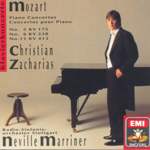 Wolfgang Amadeus Mozart, Christian Zacharias, Radio-Sinfonieorchester Stuttgart, Sir Neville Marriner – Klavierkonzerte = Piano Concertos = Concertos Pour Piano No. 5 KV 175, No. 6 KV 238, No. 11 KV 413 (CD) (Mint (M)) Wolfgang Amadeus Mozart, Christian Zacharias, Radio-Sinfonieorchester Stuttgart, Sir Neville Marriner – Klavierkonzerte = Piano Concertos = Concertos Pour Piano No. 5 KV 175, No. 6 KV 238, No. 11 KV 413 (CD) (Mint (M))
