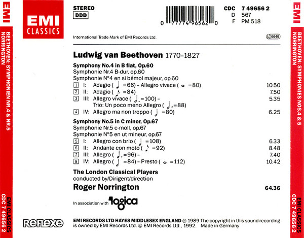 Ludwig van Beethoven - London Classical Players, Roger Norrington-1
