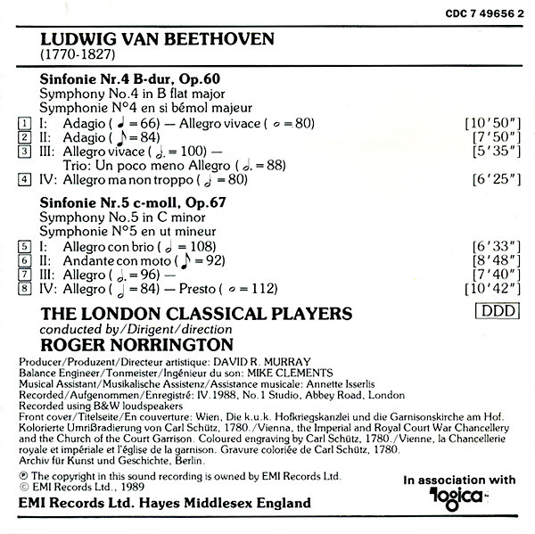 Ludwig van Beethoven - London Classical Players, Roger Norrington-4