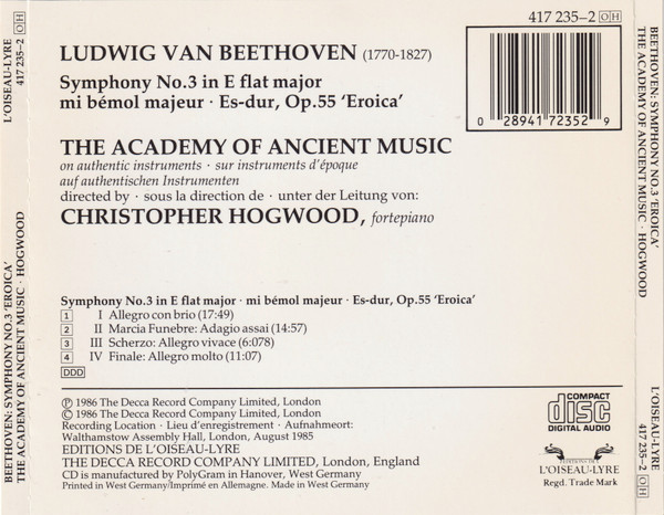 Ludwig Van Beethoven, The Academy Of Ancient Music, Christopher Hogwood-1