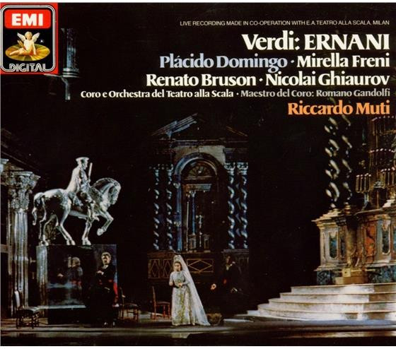 Verdi* – Plácido Domingo* · Mirella Freni · Renato Bruson · Nicolai Ghiaurov · Coro* E Orchestra Del Teatro Alla Scala · Romano Gandolfi · Riccardo Muti – Ernani (3xCD) (Mint (M)) Verdi* – Plácido Domingo* · Mirella Freni · Renato Bruson · Nicolai Ghiaurov · Coro* E Orchestra Del Teatro Alla Scala · Romano Gandolfi · Riccardo Muti – Ernani (3xCD) (Mint (M))
