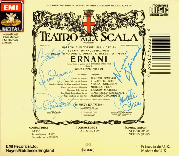 Verdi* - Plácido Domingo* · Mirella Freni · Renato Bruson · Nicolai Ghiaurov · Coro* E Orchestra Del Teatro Alla Scala · Romano Gandolfi · Riccardo Muti-1