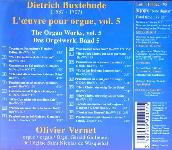 Dieterich Buxtehude, Olivier Vernet-1