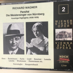 Richard Wagner – Parsifal, Die Meistersinger Von Nürnberg, Auszüge/Highlights (1938/1939) – Edition Wiener Staatsoper Live Vol. 2 (2xCD) (Mint (M)) Richard Wagner – Parsifal, Die Meistersinger Von Nürnberg, Auszüge/Highlights (1938/1939) – Edition Wiener Staatsoper Live Vol. 2 (2xCD) (Mint (M))