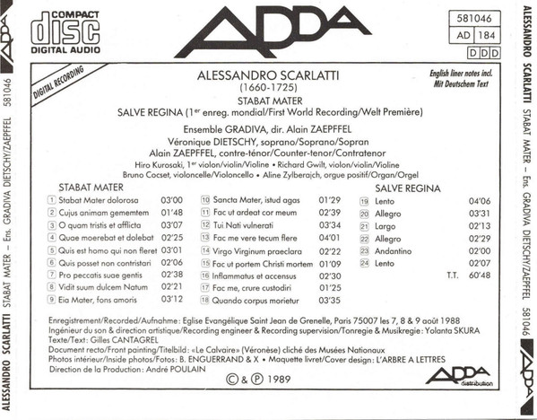 Alessandro Scarlatti - Ensemble Gradiva-1