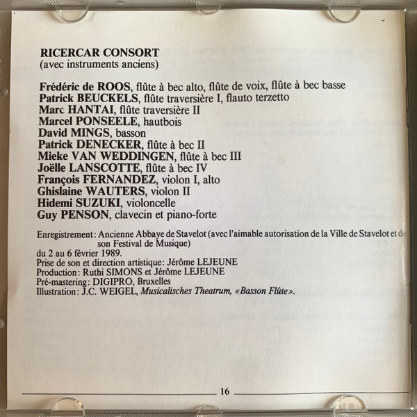 Frédéric de Roos, Patrick Beuckels, Ricercar Consort, Georg Philipp Telemann, Carl Philipp Emanuel Bach, Johann Joachim Quantz, Johann Friedrich Fasch, Carl Heinrich Graun, Johann Christian Schickhardt-2