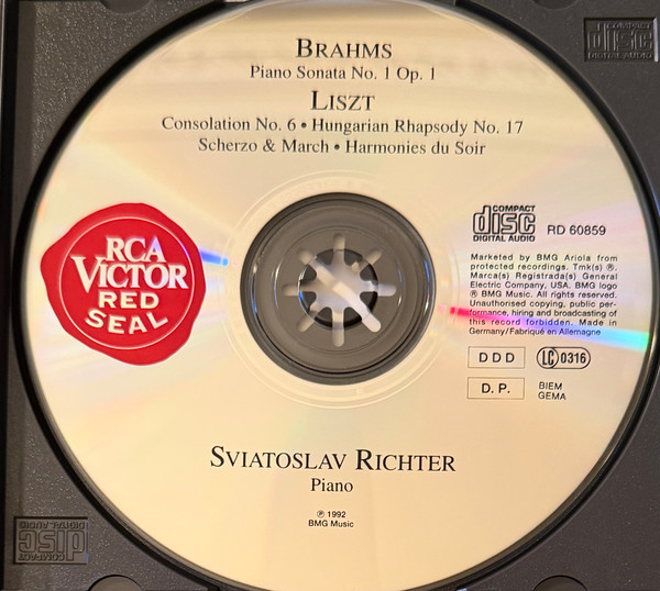 Sviatoslav Richter, Johannes Brahms / Franz Liszt-2