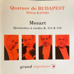 Wolfgang Amadeus Mozart, Budapest String Quartet, Milton Katims – Quintettes À Cordes K. 515 & 516 (CD) (Mint (M)) Wolfgang Amadeus Mozart, Budapest String Quartet, Milton Katims – Quintettes À Cordes K. 515 & 516 (CD) (Mint (M))