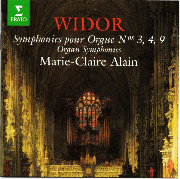 Charles-Marie Widor, Marie-Claire Alain – Symphonies Pour Orgue Nos 3, 4, 9. (Organ Symphonies) (CD) (Mint (M))