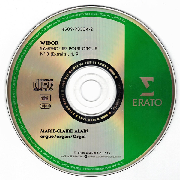 Charles-Marie Widor, Marie-Claire Alain-2