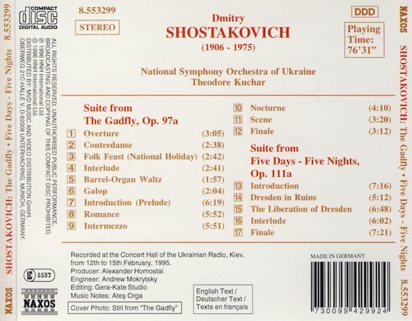 Dmitri Shostakovich, National Symphony Orchestra Of Ukraine, Theodore Kuchar-1