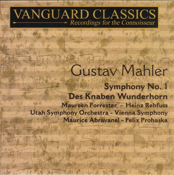 Gustav Mahler, Maureen Forrester ~ Heinz Rehfuss, Utah Symphony Orchestra – Wiener Festspielorchester, Maurice Abravanel – Felix Prohaska – Symphony No. 1 / Des Knaben Wunderhorn (2xCD) (Mint (M)) Gustav Mahler, Maureen Forrester ~ Heinz Rehfuss, Utah Symphony Orchestra – Wiener Festspielorchester, Maurice Abravanel – Felix Prohaska – Symphony No. 1 / Des Knaben Wunderhorn (2xCD) (Mint (M))