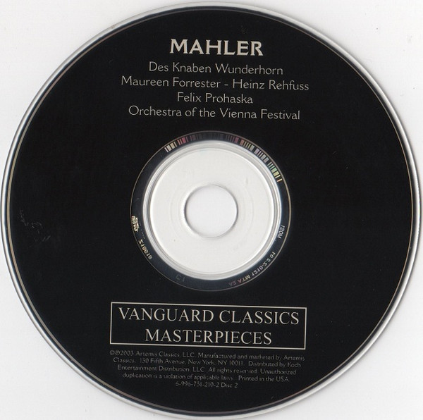 Gustav Mahler, Maureen Forrester ~ Heinz Rehfuss, Utah Symphony Orchestra - Wiener Festspielorchester, Maurice Abravanel - Felix Prohaska-4