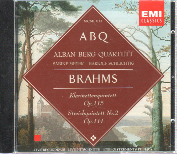 Johannes Brahms, Alban Berg Quartett – Klarinettenquintett Op. 115, Streichquintett Nr. 2 Op. 111 (CD) (Mint (M)) Johannes Brahms, Alban Berg Quartett – Klarinettenquintett Op. 115, Streichquintett Nr. 2 Op. 111 (CD) (Mint (M))