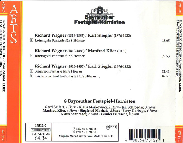 Richard Wagner, Karl Stiegler, Manfred Klier - Bayreuther Festspielhornisten-3