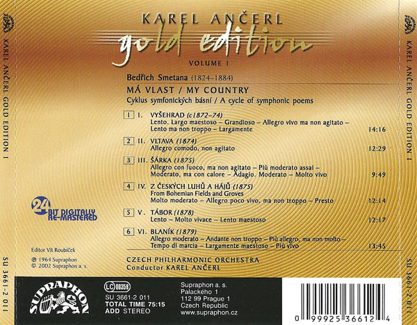 Karel Ančerl, The Czech Philharmonic Orchestra : Bedřich Smetana-3