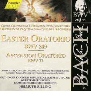 Johann Sebastian Bach / Gächinger Kantorei Stuttgart & Bachcollegium Stuttgart, Württembergisches Kammerorchester, Helmuth Rilling – Easter Oratorio BWV 249 – Ascension Oratorio BWV 11 (CD) (Mint (M)) Johann Sebastian Bach / Gächinger Kantorei Stuttgart & Bachcollegium Stuttgart, Württembergisches Kammerorchester, Helmuth Rilling – Easter Oratorio BWV 249 – Ascension Oratorio BWV 11 (CD) (Mint (M))