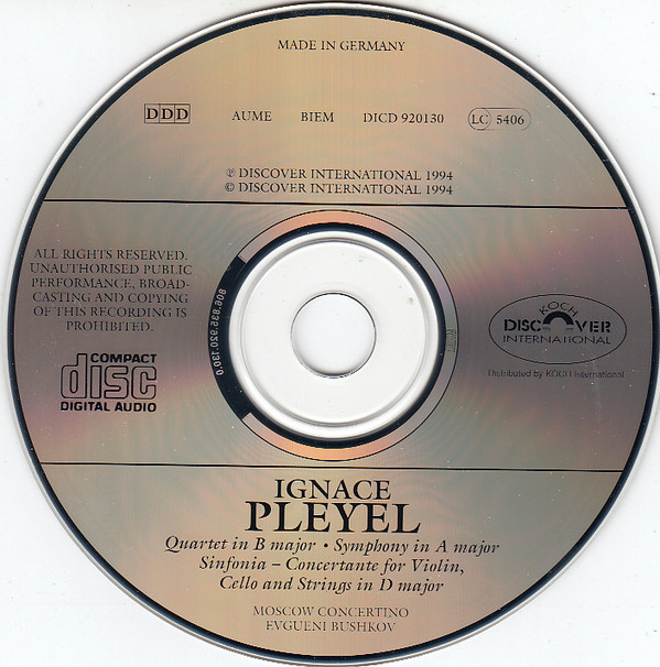 Ignaz Pleyel, Ансамбль Старинной Музыки "Концертино", Evgueni Bushkov-2