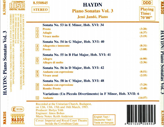 Joseph Haydn, Jenö Jandó-1