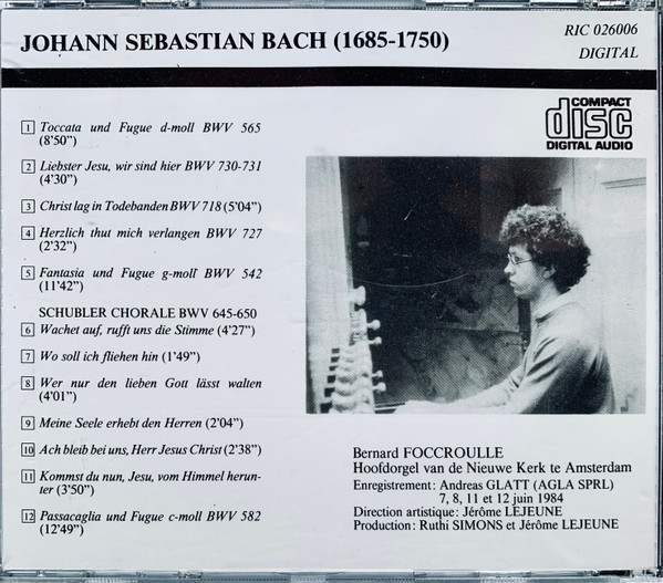 Johann Sebastian Bach, Bernard Foccroulle-1