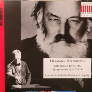 Johannes Brahms – Hermann Abendroth, Rundfunk-Sinfonie-Orchester Leipzig – Symphonies Nos. 3 & 4 (CD) (Mint (M))