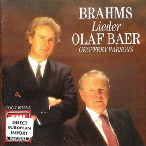 Johannes Brahms – Olaf Bär, Geoffrey Parsons (2) – Brahms-Lieder (CD) (Mint (M))