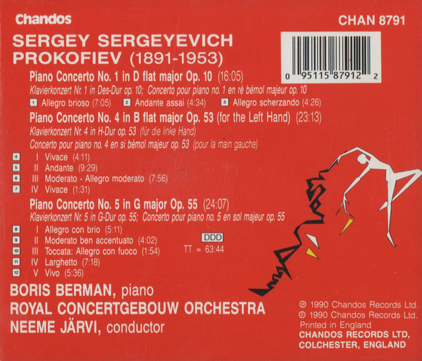 Sergei Prokofiev, Concertgebouworkest, Boris Berman, Neeme Järvi-1