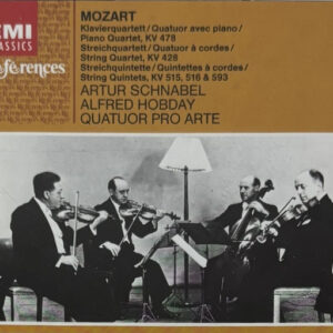 Mozart* – Artur Schnabel, Alfred Hobday, Quatuor Pro Arte* – Klavierquartett KV 478 · Streichquartett KV 428 · Streichquintette KV 515, 516 & 593 (2xCD) (Mint (M))