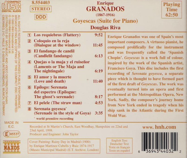Enrique Granados, Douglas Riva-1